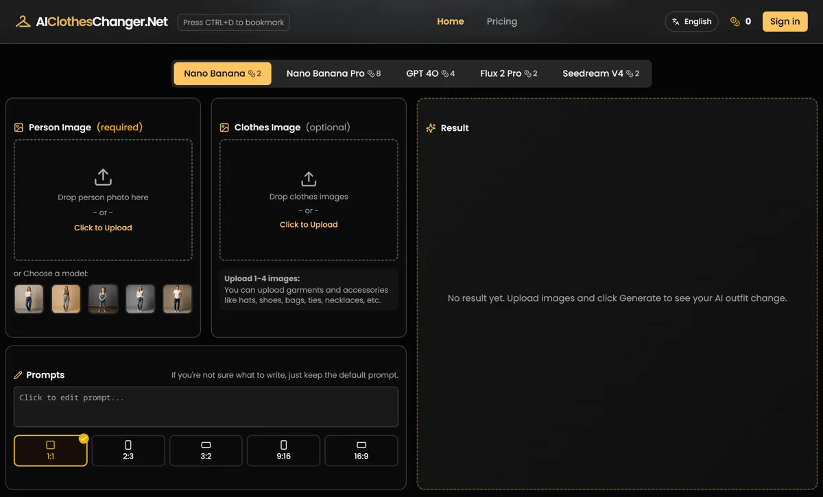 AI Clothes Changer | Free AI Virtual Try-On Tool